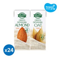 동원 그린덴마크 아몬드 귀리 오트밀 우유 190ml 24팩, 1. 그린덴마크 아몬드 190ml x 2