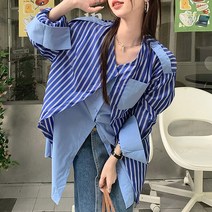 대박난박양 유니크 더블 롱 블라우스