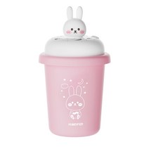 300ml 귀여운 공기 가습기 카와이 가습기 디퓨저 야간 조명 에센셜 오일 디퓨저 자동차 공기 청정기 침실 humificador, 토끼 핑크
