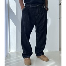 와이드 생지 데님 논페이드 흑청바지 진청바지 스티치 봄 가을