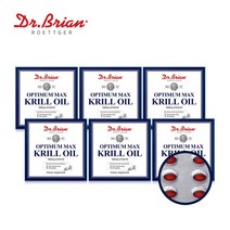[6통] 닥터브라이언 옵티멈 맥스 크릴오일 500mg 인지질 58%이상 90캡슐(18개월분), 6통