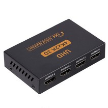 ELECTOP-4K HDMI 호환 분배기 풀 HD 1080P 비디오 스위치 1 인 2 4 출력 앰프 HDTV DVD 용 듀얼 디스플레이, [01] AU Power Adapter, [01] 1 in 2