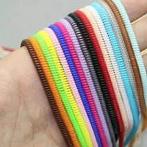 USB선 케이블보호커버 단선 파손방지 TPU 스프링캡 튜브, 레드