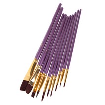 마카쥬물감 운동화 리폼 신발 염색 10pcs 아티스트 페인트 브러시 세트 나일론 머리 수채화 아크릴 유화 그리기, 없음