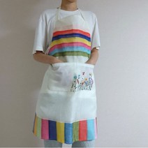 서울공예사 모시 색동 앞치마 13색상, 11 노랑