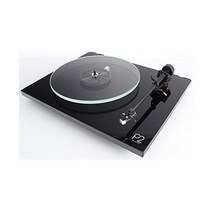 Rega Planar 2 턴테이블(Gloss Black) RB220 톤암 유리 플래터 및 카본 카트리지, Gloss Black