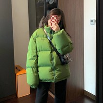 WHR 여성용 패딩점퍼 숏 하이넥 두툼한 따뜻한 자켓 코트 오버핏 겨울옷 5컬러