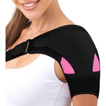 어깨 보호대 - 부상 방지를 위한 회전근개 지지대 AC 관절 탈구 관절순 파열 오십견 통증, 분홍색, l