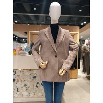 플라스틱아일랜드 모직 체크 테일러드자켓PL4WJ061