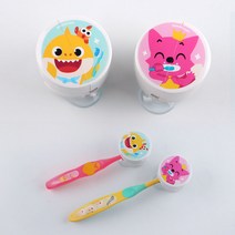 아이조움 핑크퐁 자동 칫솔홀더 2P, 1