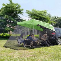 SUV 자동차 전용 테일 텐트 차박 카텐트 소형 백패킹 확장 차양, 그린 3x2x2