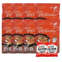 송탄 부대찌개 배부르게 넉넉한 700g 8팩에 라면사리 2봉까지 얼큰한 국물요리 푸짐한양 집에서 간편히 먹는 칼칼한 부대찌개 펜션요리 집들이음식 홈파티 즉석식품, 8개