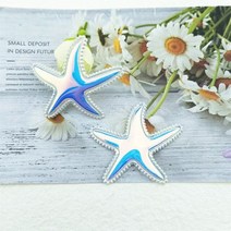 불가사리 패딩 반짝이 가죽 쉘 패치 아플리케 5CM 헤어 스크랩북 DIY 공예용 부직포 배지 30 개, 3