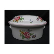 스포드 Marlborough 스프레이 임페리얼 10인치 타원형 캐서롤 접시(뚜껑 포함) 민트 영국