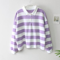 단가라 카라티셔츠 주니어 긴팔티 여아 스트라이프 코디 초등학생 10대 봄옷