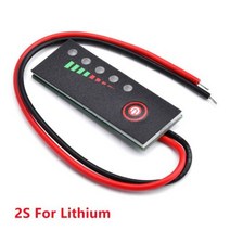 Led 레벨메타 오디오디스플레이 LED조명 배터리 잔량 표시기 18650 리튬 용량 테스터 미터 1 2 3 4 5 6 12 24 36 48 모듈 전자 키트, 없음, 2S For Lithium