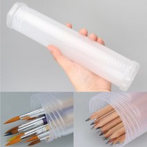 휴대용 미술 화방용 붓 필통 보관 플라스틱 원형통, 플라스틱 원형 붓통