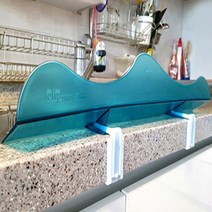 제이와이홀딩스 주방 씽크대 인테리어 물막이 클립 고정형 물받이, 핑크