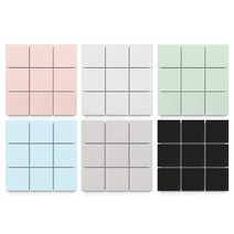 자기질 모자이크타일 벽 바닥타일 정사각 100각 1장, 6.그레이(무광)