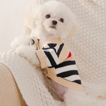[유달리] 반려동물 디오 니트 가디건 강아지 고양이 방한 부드러운 예쁜 명품 포인트룩 스웨터
