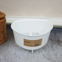 STNY_창신리빙 블랑 씽크대 쓰레기통 화이트 음식물처리 싱크대 보관함 수거 기보관 대 잔반 보관