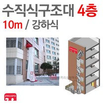 수직구조대 4층(10m) 수직 강하식 피난 기구 구조대