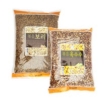 [트윈스몰] 햇살빚은 구수한 보리차 옥수수차 대용량 1kg (볶음보리+볶음옥수수) 1세트구성, 1세트