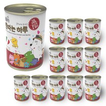 SBS TV동물농장x기빙데이즈 캔따는하루_닭고기와보리 400g 강아지 단일 동물성 단백질 알러지 케어에 도움을 주는 습식사료 12개