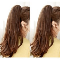 롱헤어 포니테일 부분가발 DO1, 레드브라운