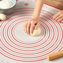 실리콘 베이킹 매트 대형 과자 80/70/60cm 롤링 패드 도구 표면 반죽 비 스틱 요리 주방, [01] Red, [06] 40x30cm