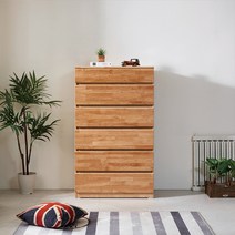 6단 서랍장 러버 원목 800 팀버스리빙 (착색), 착색