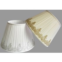 패브릭 스탠드 갓 조명 커버 교체 침실 거실 33cm 유럽풍 E27, 화이트