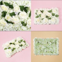 요비월드 조화 꽃벽 60X40CM 포토존인테리어 웨딩포토월 카페포토존
