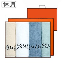 송월타월 스승의은혜 4매 선물세트+쇼핑백, 골고루(랜덤)