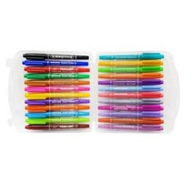 동아PMS 트윈CD네임펜 24색 손잡이케이스, 혼합색상, 20개