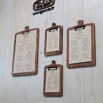 껀스 no902 우드클립보드 디자인 A3 A4 A5 카페메뉴판, 1개, A3사이즈