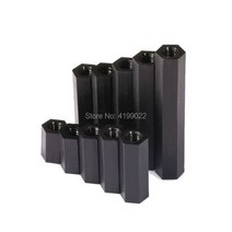 M2 M2.5 M3 M4 검정 또는 흰색 간격 나사 컬럼 플랫 헤드 암 더블 패스 나일론 플라스틱 너트 PCB 고정 20 개 50, M3 50pcs, Black, 40mm