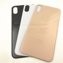 빅 구멍 후면 유리 배터리 커버 X XS 맥스용 도어 하우징 케이스 로고가 있는, [08] XS Max Gold