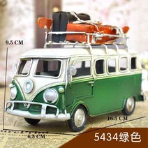 카페 레스토랑 장식품 소품 레트로 빈티지 엔틱 마이크로버스 캠핑카 미니어처, 5434 그린 미니버스