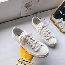 패브릭슬립온 전 화이트 즈크화 여성 2023 여름 판 하라쥬크 배기 이지 슈즈 트렌드 AK06 4993278903