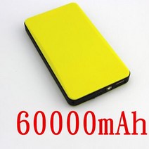 파워뱅크 캠핑용파워뱅크 60000mAh 자동차 스타터 보조베터리 12V 휴대용 배터리 충전기 부스터 비상 시작, 06 yellow-60000mAh