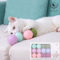 딩동펫 고양이 힐링 양모볼 6종 2p세트, 힐링양모볼 6종 2p세트