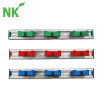 [식공구] 엔케이 도구걸이대 (3구 클립형) / 봉 밀대 욕실 화장실 주방 청소 도구 정리 식품공장 업소용 HACCP, 파랑, 1개