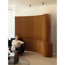 가림막 안방 종이 파티션 인테리어 가벽, 높이 1.2m x 폭 18cm x 길이 2-3m 브라운