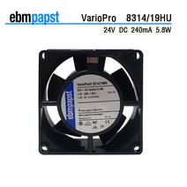 쿨링팬 ebmpapst 80mm DC 24V 240mA 5.8W 8314/19HU