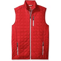 [정품] Cutter & Buck 남성용 내후성 Primaloft 다운 얼터너티브 레이니어 조끼 사츠마