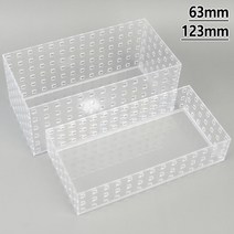 ARHC 63mm 적층 가능 반투명 사각 수납함 280x 140 케이스 책상, 123mm