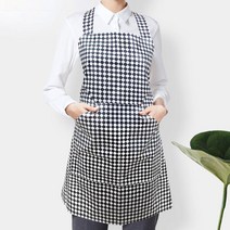 H형 체크 방수 앞치마 배식용 청소용 세척용 서빙 체크