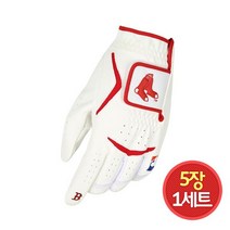 MLB 5장1세트 골프 NEW 보스턴레드삭스 기능성 합피 골프장갑