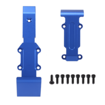 트랙사스서밋 2Pcs 금속 전면 및 후면 스키드 세트 7037 1/16 Traxxas Slash E Revo Summit 업그레이드 부품 1